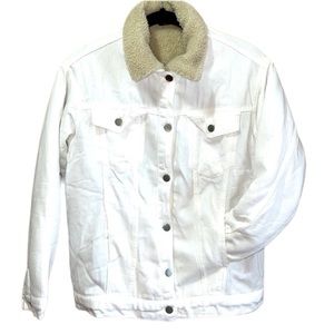 ❄️Nasty Gal white jacket with Sherpa type lining